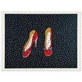 Yayoi Kusama poster — Shoes (2) turns a footwear object into an image about shape, balance and individuality, 15x20 cm / 6x8″