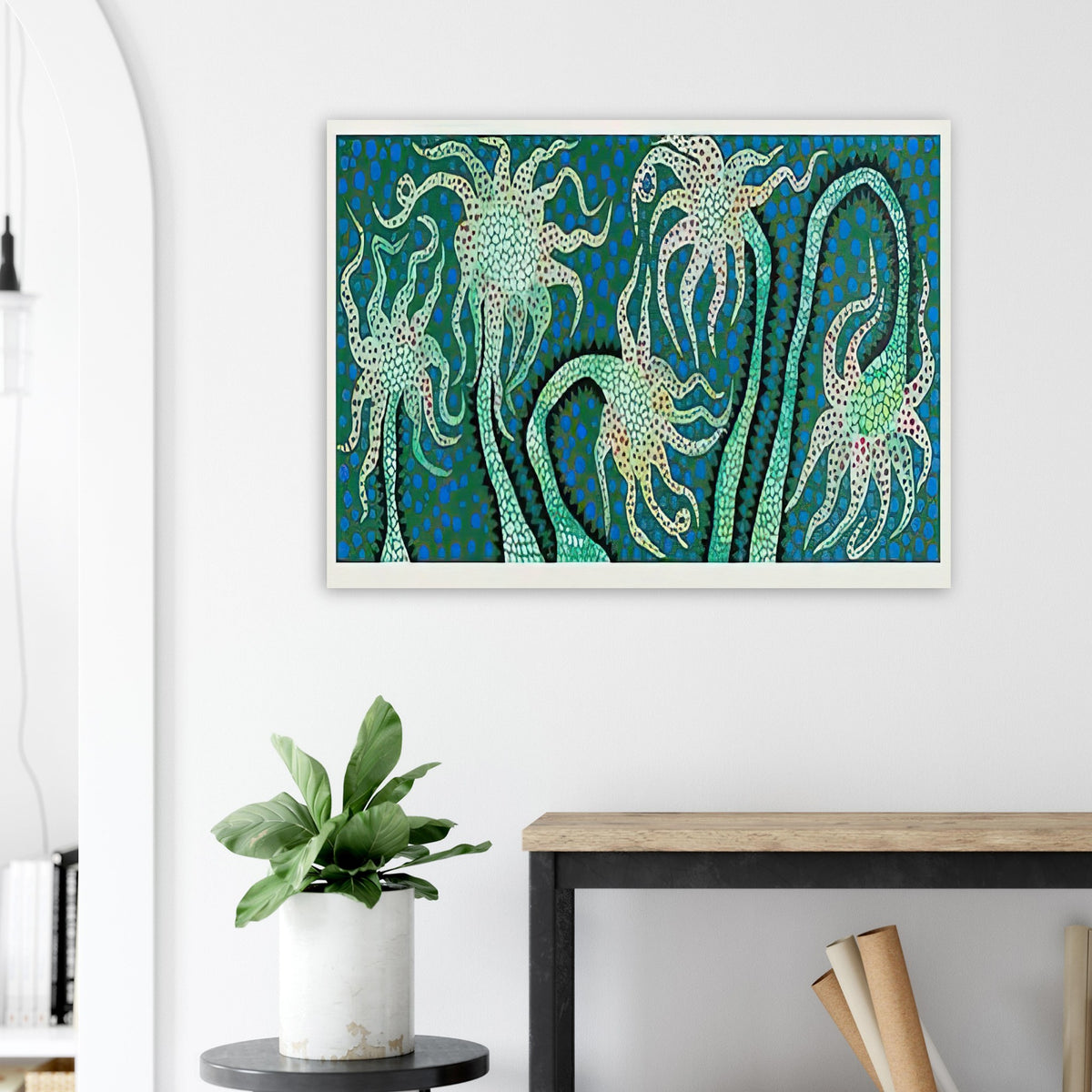 Yayoi Kusama poster — Night Flowers (B) explores the mystery of blossoms after dark