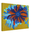 Yayoi Kusama canvas print — Flower (B) treats a single flowering motif as a complete visual world, 45x60 cm / 18x24″