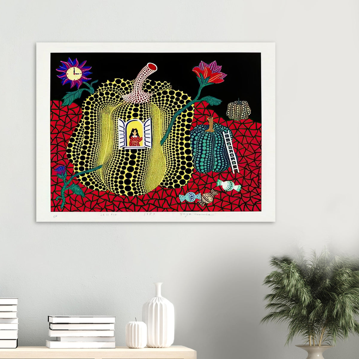 Yayoi Kusama poster — Hello (Image 2) is presented here as a poster based on Yayoi Kusama’s artwork