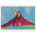 Yayoi Kusama poster — Mt. Fuji in Seven Colours: Mt. Fuji I Love is Kusama’s red interpretation of the celebrated Japanese mountain. The emphatic, 15x20 cm / 6x8″