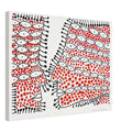Yayoi Kusama canvas print — Beginning of Love suggests an intimate emotional moment expressed through Kusama’s recurring language of patterns and simple forms, 45x60 cm / 18x24″