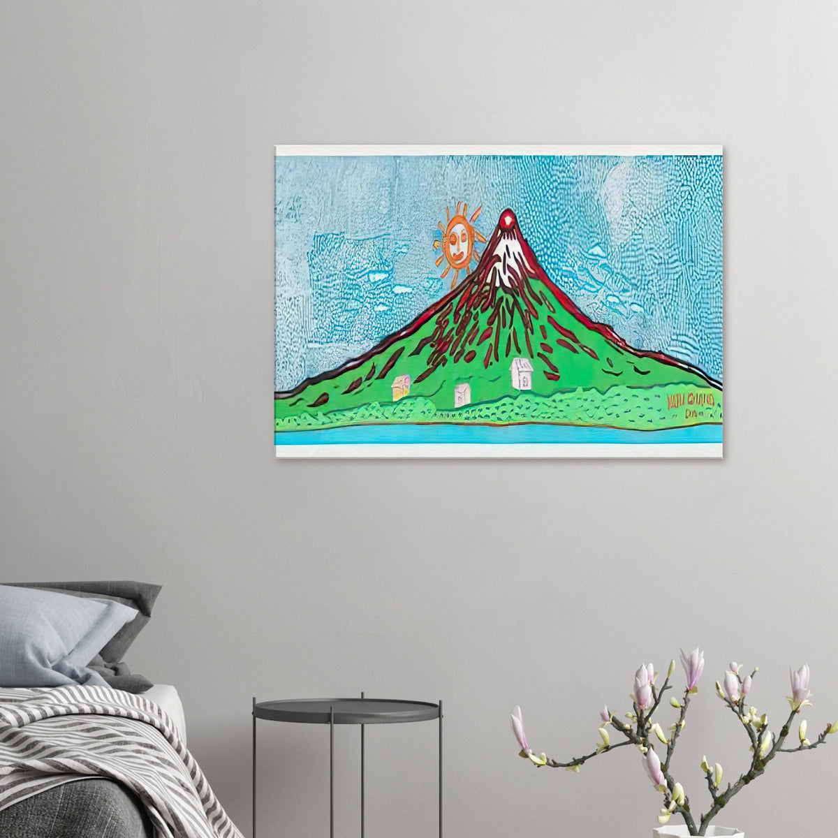 Yayoi Kusama canvas print — Mt. Fuji in Seven Colours: All About Mt. Fuji That I Have Loved My Whole Life is