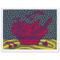 Yayoi Kusama framed print — Fruit Basket (5) by Yayoi Kusama explores one of the artist’s recurring subjects: the abundance of ordinary fruit, white frame, 30x40 cm / 12x16″