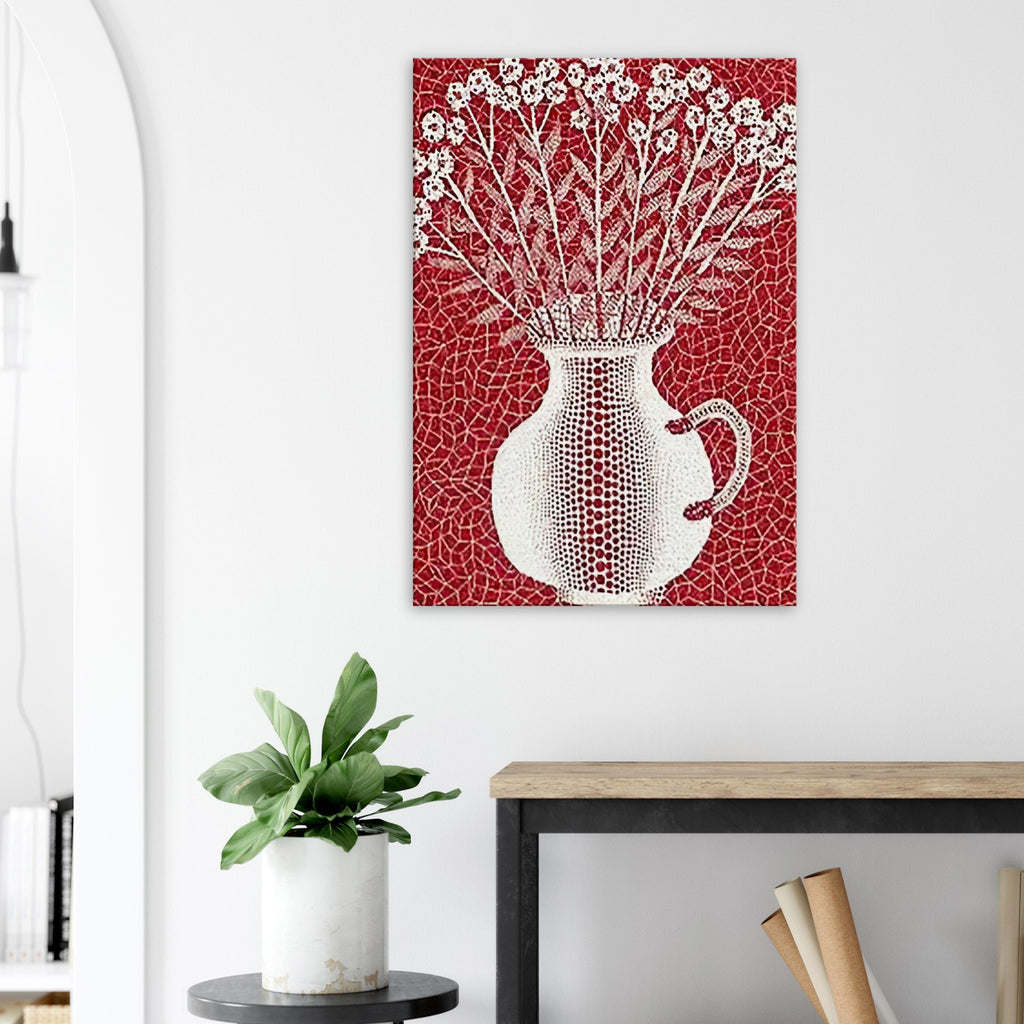 Yayoi Kusama canvas print — A numbered floral composition such as Flowers [Kusama 77] invites a closer look at the role of outline, pattern and spacing