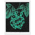 Yayoi Kusama framed print — Few still-life subjects lend themselves to repetition as naturally as a bunch of grapes, white frame, 30x40 cm / 12x16″