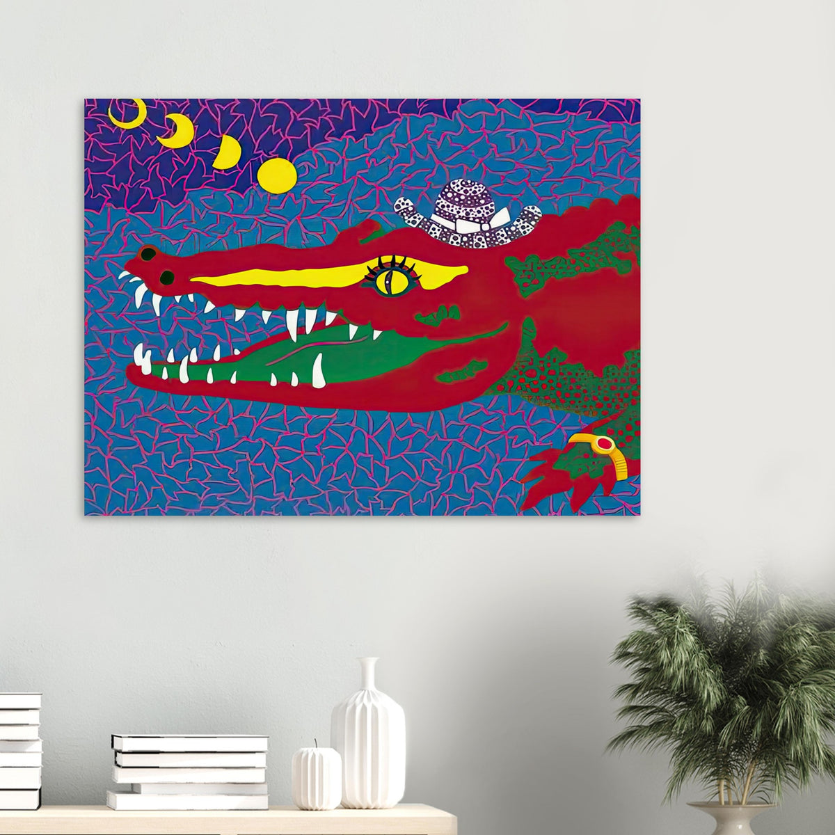 Yayoi Kusama poster — Lunar Eclipse draws on a celestial event in which one form interrupts another, creating an image of concealment and change