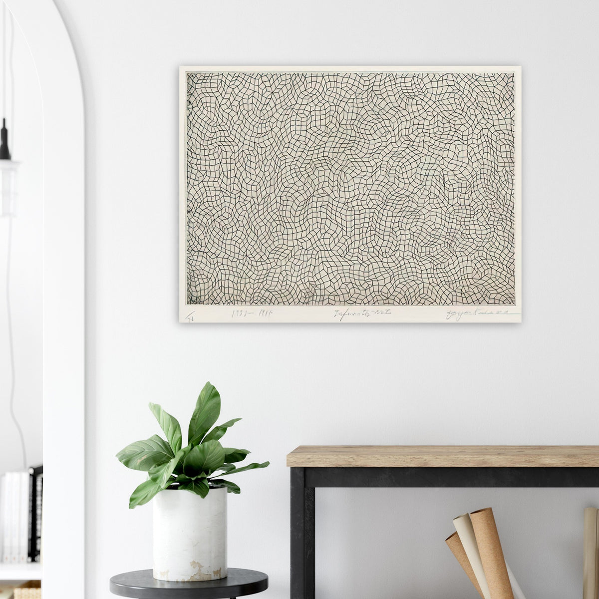 Yayoi Kusama poster — Infinity Nets [Kusama 51] explores Kusama’s Infinity Net as a field built from countless repeated marks