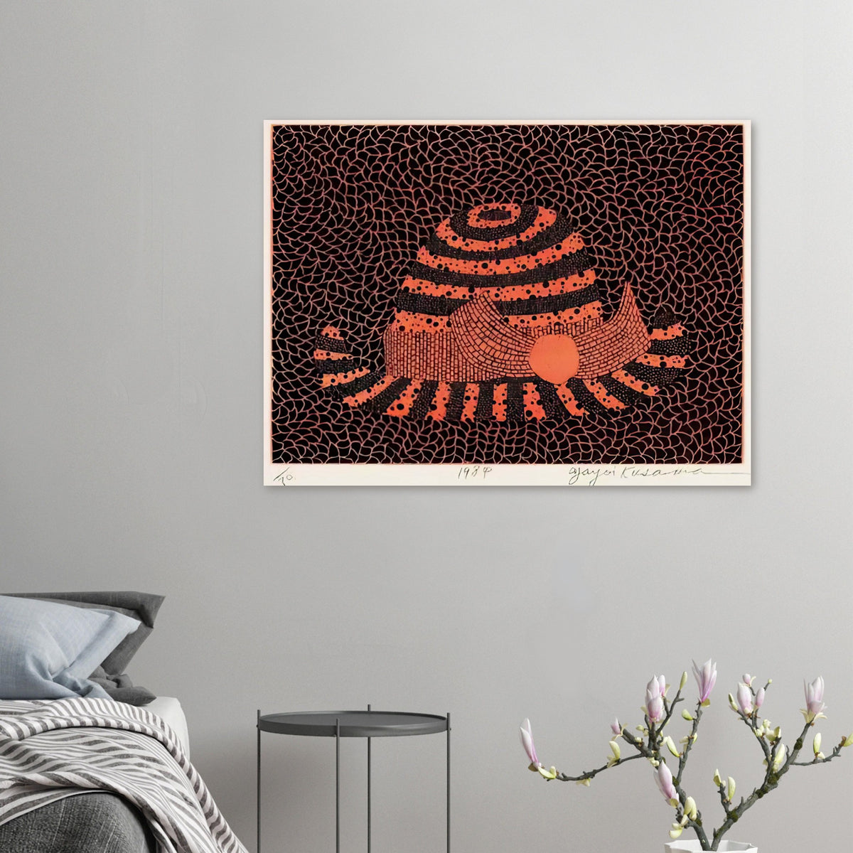 Yayoi Kusama poster — Hat (2) turns an everyday hat into a subject for playful observation