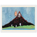 Yayoi Kusama framed print — Mt, white frame, 30x40 cm / 12x16″