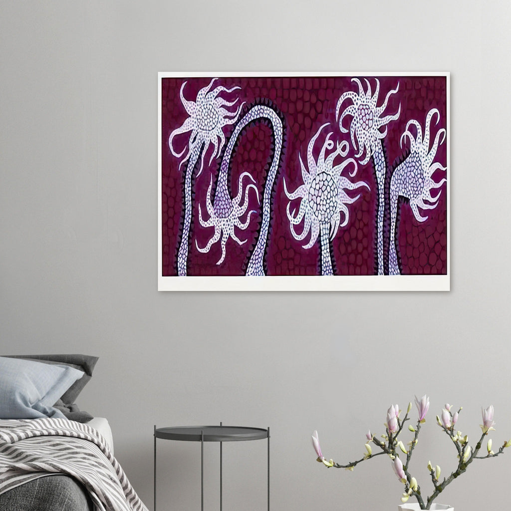 Yayoi Kusama poster — Night Flowers (A) explores the mystery of blossoms after dark