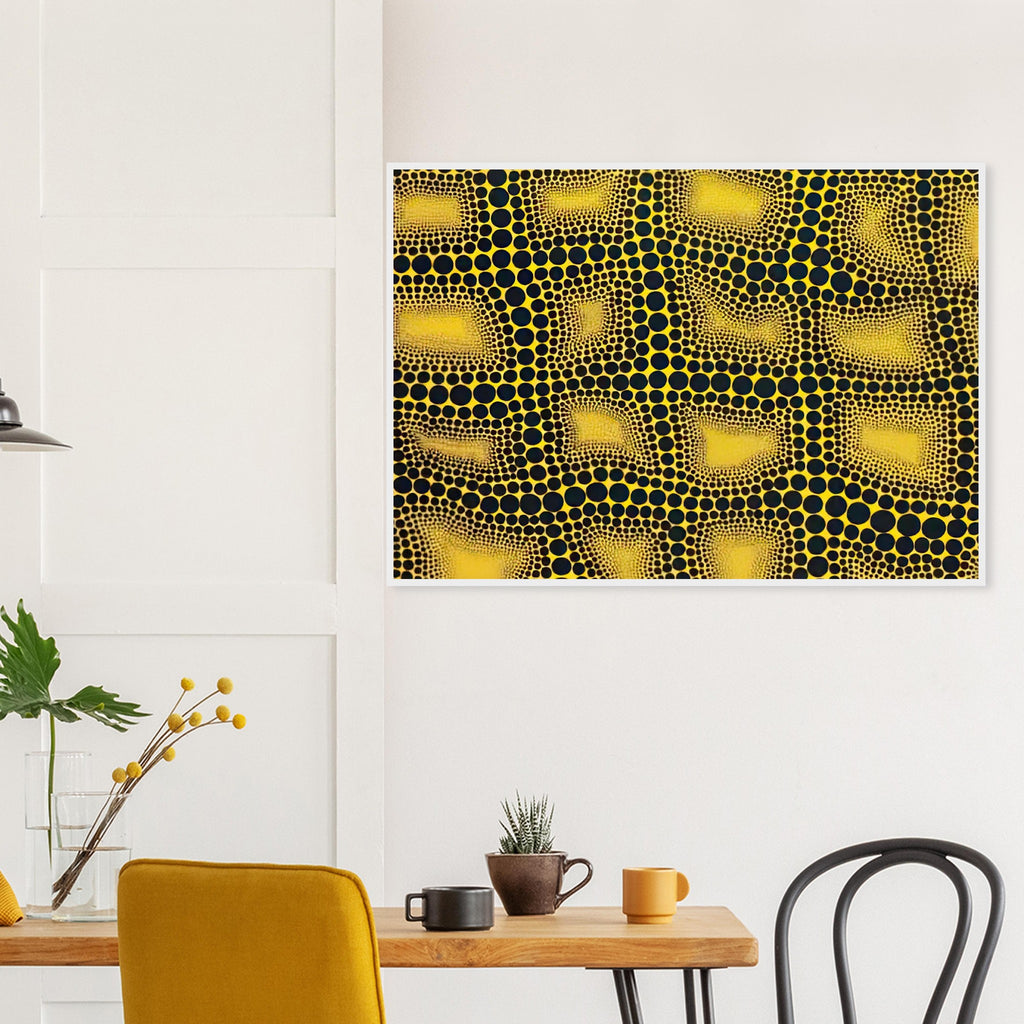 Yayoi Kusama framed print — Town introduces a built environment into Kusama’s range of natural and domestic subjects