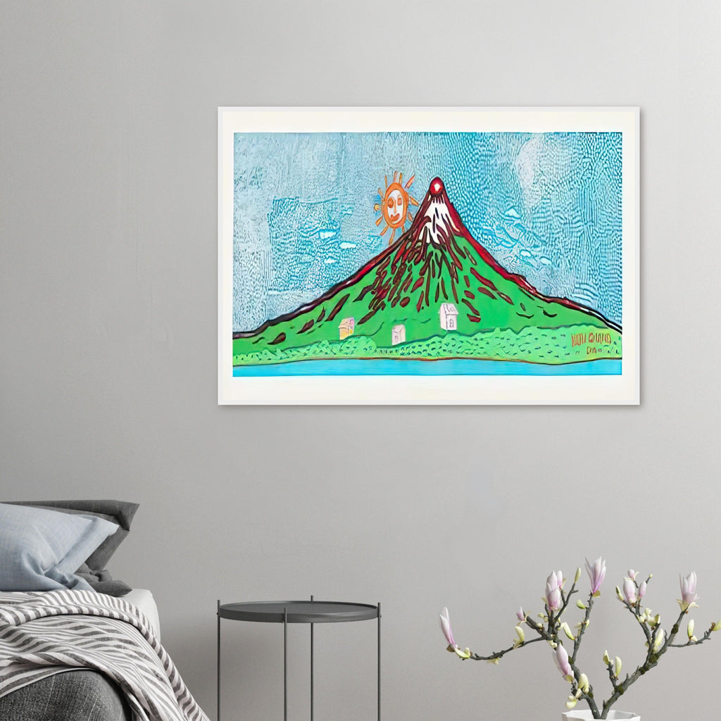 Yayoi Kusama framed print — Mt. Fuji in Seven Colours: All About Mt. Fuji That I Have Loved My Whole Life is
