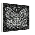 Yayoi Kusama canvas print — Butterfly [Kusama 18] by Yayoi Kusama takes the lightness of a butterfly and gives it graphic intensity through pattern, 45x60 cm / 18x24″