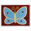 Yayoi Kusama poster — Papillon II from Amour pour Toujours explores the butterfly as a symbol of delicacy and transformation, 15x20 cm / 6x8″