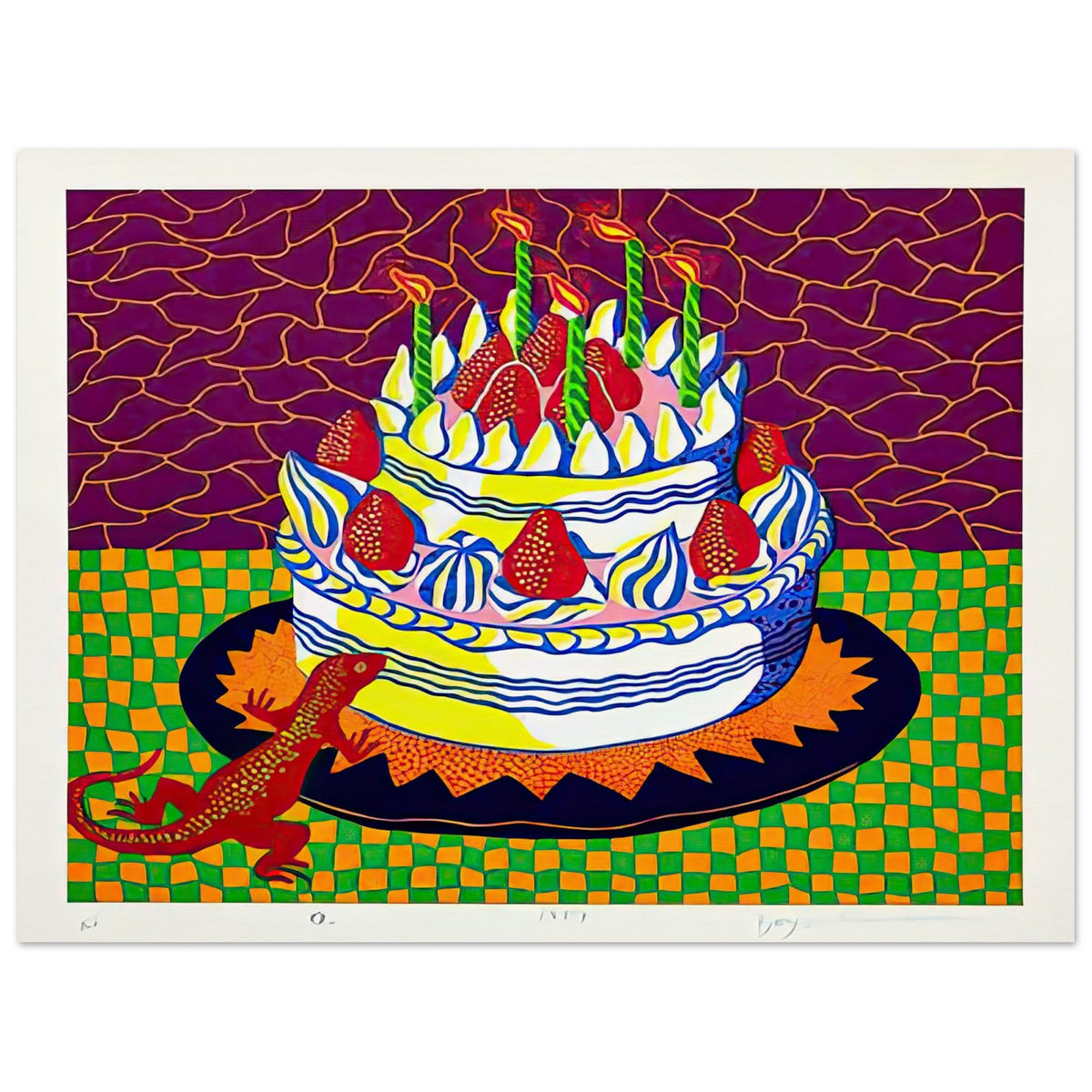 Yayoi Kusama poster — Night introduces a quieter, open-ended atmosphere into a body of work often associated with highly charged repetition, 15x20 cm / 6x8″
