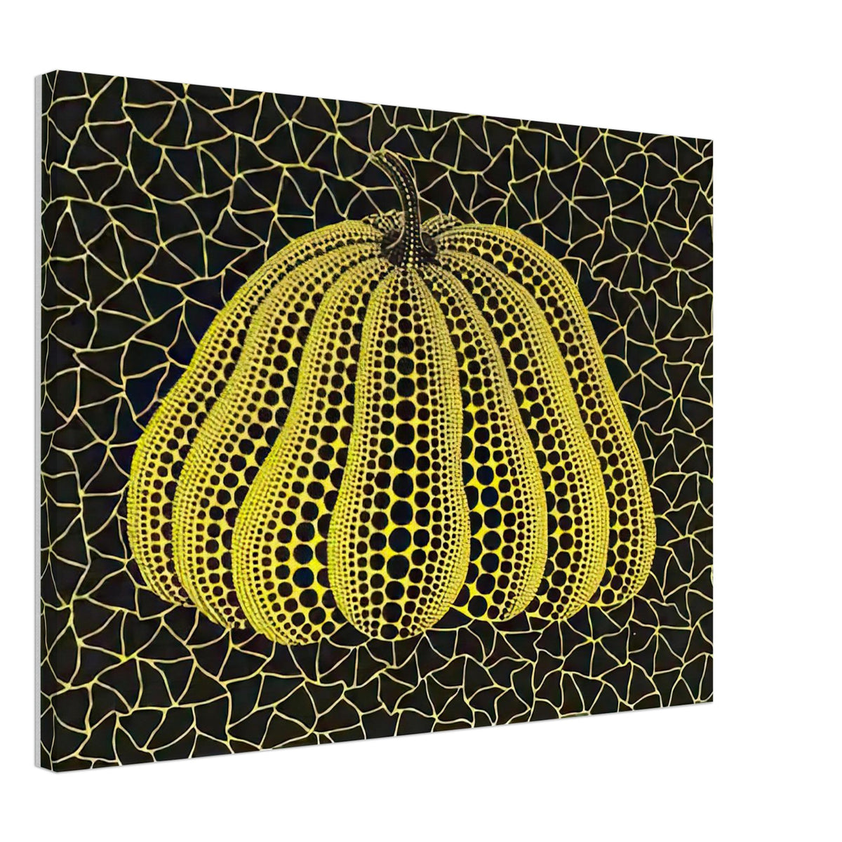 Yayoi Kusama canvas print — Pumpkin (YB-D) is one precisely named variation on Yayoi Kusama’s iconic pumpkin theme, 45x60 cm / 18x24″