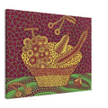 Yayoi Kusama canvas print — Fruit Basket (3) by Yayoi Kusama explores one of the artist’s recurring subjects: the abundance of ordinary fruit, 45x60 cm / 18x24″