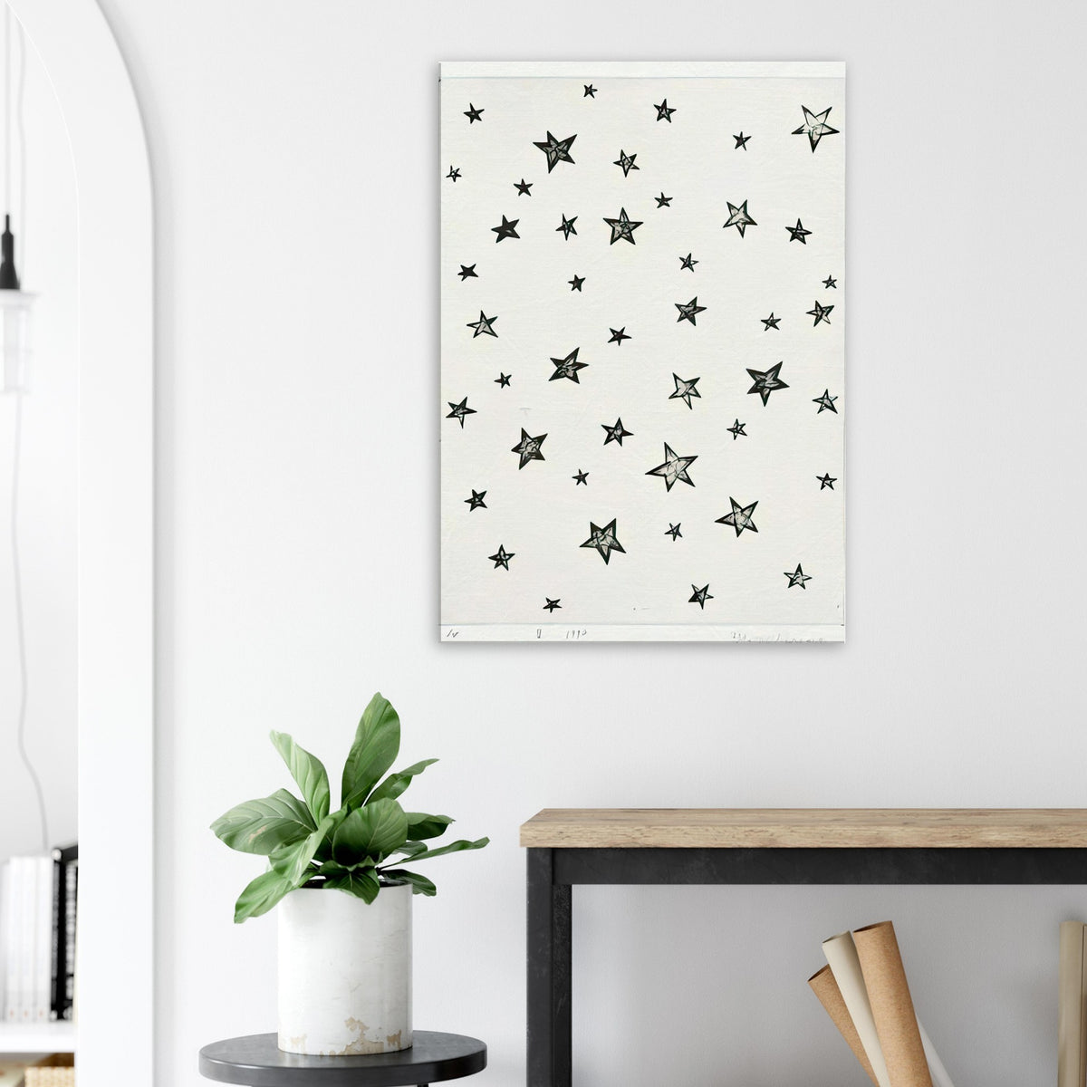 Yayoi Kusama canvas print — The sky at night can be read as an immeasurable collection of points of light