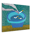 Yayoi Kusama canvas print — Ashtray (2) returns to the everyday smoking accessory but distinguishes this image as a second listed treatment of the motif, 45x60 cm / 18x24″