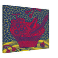Yayoi Kusama canvas print — Fruit Basket (5) by Yayoi Kusama explores one of the artist’s recurring subjects: the abundance of ordinary fruit, 45x60 cm / 18x24″