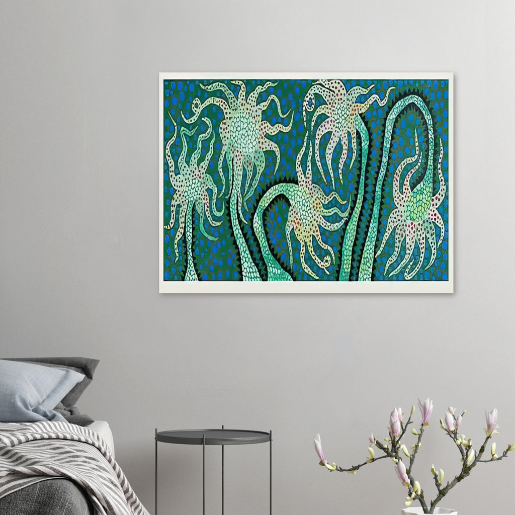 Yayoi Kusama poster — Night Flowers (B) explores the mystery of blossoms after dark