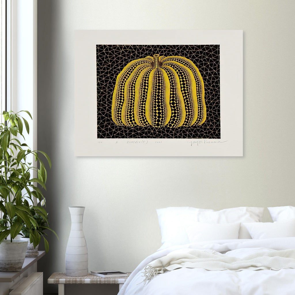 Yayoi Kusama poster — Pumpkin (Y) is one precisely named variation on Yayoi Kusama’s iconic pumpkin theme