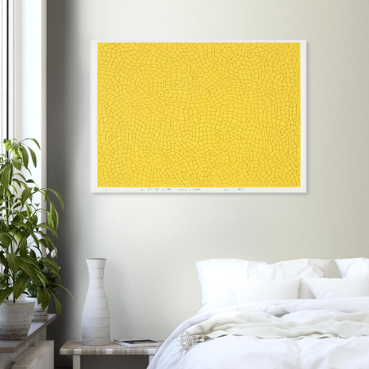 Yayoi Kusama framed print — Infinity Nets (Image 6) explores Kusama’s Infinity Net as a field built from countless repeated marks