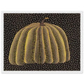 Yayoi Kusama framed print — Pumpkin (Yellow Y) [Kusama 148] presents Kusama’s familiar pumpkin through an explicitly yellow variation, white frame, 30x40 cm / 12x16″