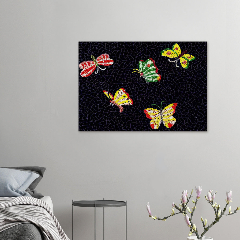 Yayoi Kusama canvas print — Butterfly [Kusama 82] by Yayoi Kusama takes the lightness of a butterfly and gives it graphic intensity through pattern