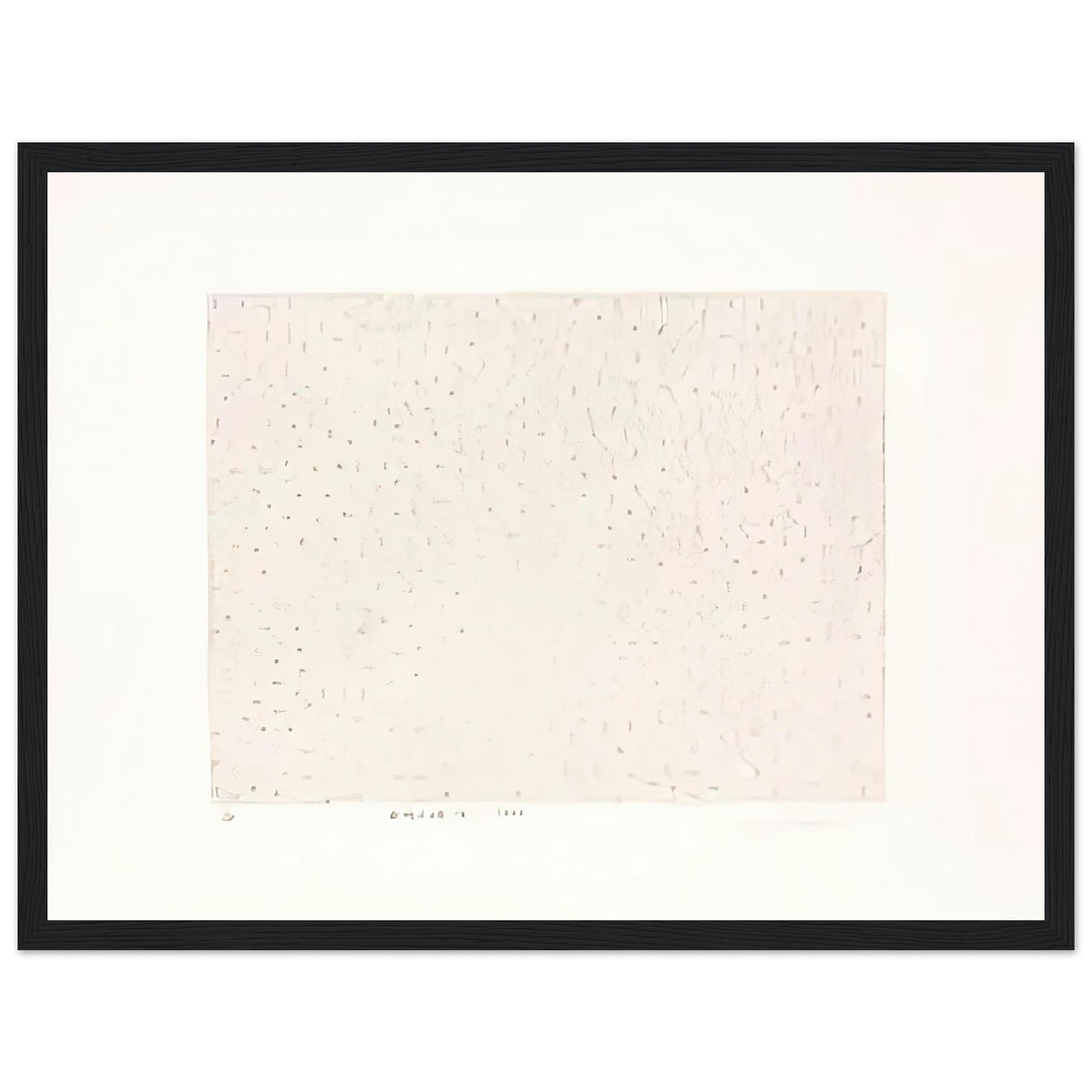 Yayoi Kusama framed print — Infinity Nets (B) [Kusama 204] explores Kusama’s Infinity Net as a field built from countless repeated marks, black frame, 30x40 cm / 12x16″