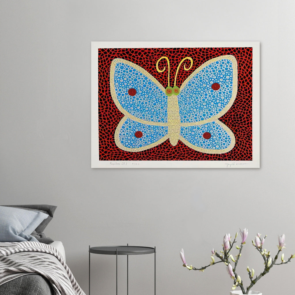 Yayoi Kusama poster — Papillon II from Amour pour Toujours explores the butterfly as a symbol of delicacy and transformation