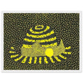 Yayoi Kusama framed print — Hat (3) turns an everyday hat into a subject for playful observation, white frame, 30x40 cm / 12x16″