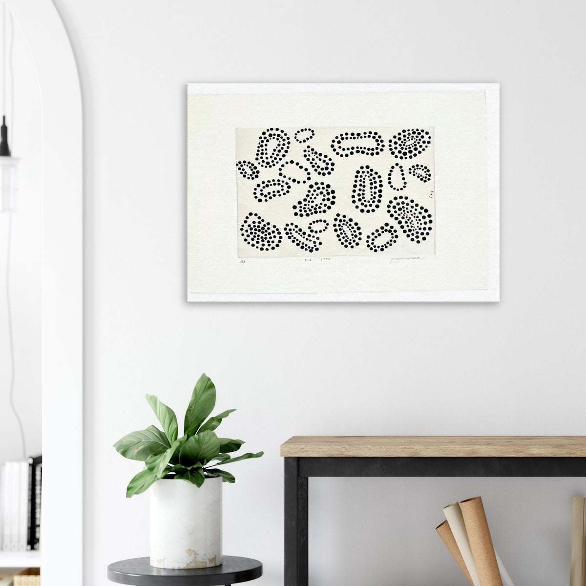 Yayoi Kusama canvas print — Polka Dots concentrates attention on one of Kusama’s most recognizable artistic building blocks: the repeated circle