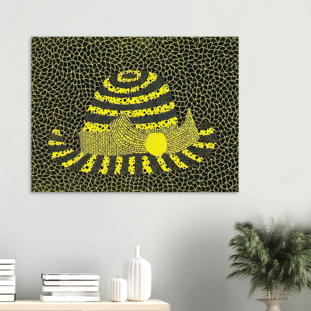 Yayoi Kusama poster — Hat (3) turns an everyday hat into a subject for playful observation