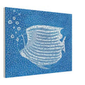 Yayoi Kusama canvas print — Fish (2) gives the fish’s streamlined body and sense of underwater movement a graphic role, 45x60 cm / 18x24″