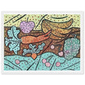 Yayoi Kusama framed print of Standing in the Visionary Field — standing in the Visionary Field belongs to Kusama’s important early printmaking period and combines an imaginative landscape with the visual idea of proliferation, white frame, 30x40 cm / 12x16″