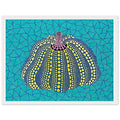 Yayoi Kusama framed print — Pumpkin (OG) [Kusama 156] revisits Kusama’s best-known vegetable through the relationship between its distinctive form and repeating ornament, white frame, 30x40 cm / 12x16″