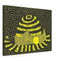 Yayoi Kusama canvas print — Hat (3) turns an everyday hat into a subject for playful observation, 45x60 cm / 18x24″