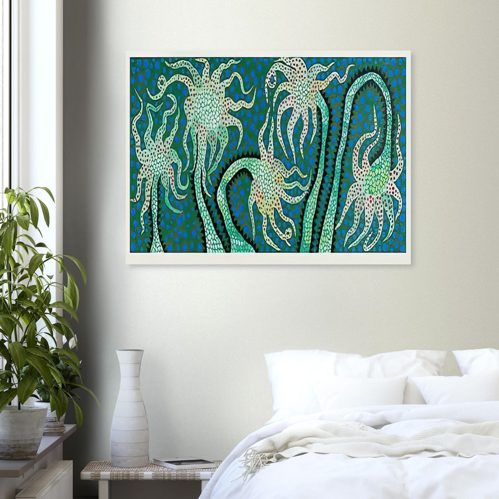Yayoi Kusama poster — Night Flowers (B) explores the mystery of blossoms after dark