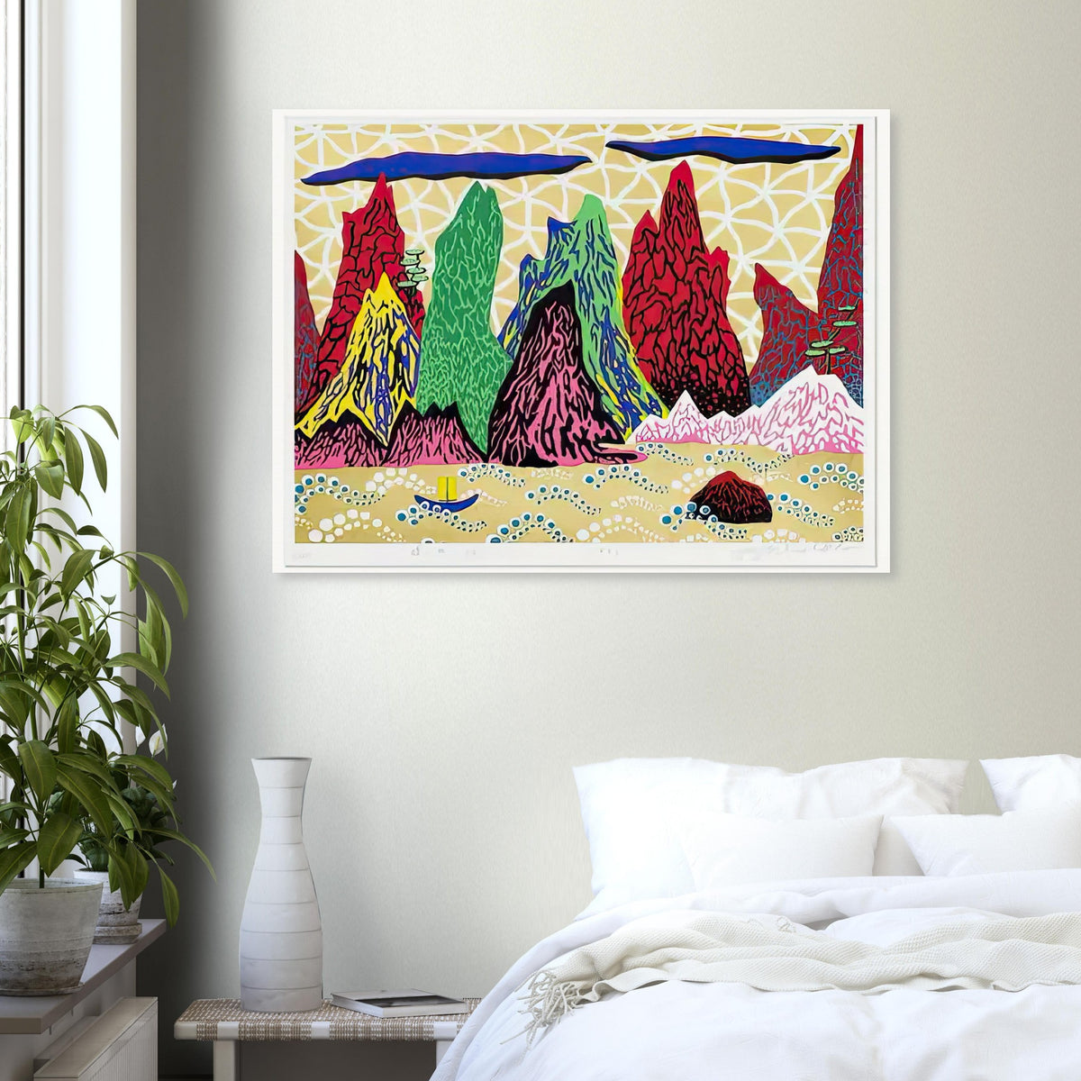 Yayoi Kusama poster — Yangtze River identifies one of Asia’s great waterways, bringing a geographical and atmospheric subject into Kusama’s oeuvre