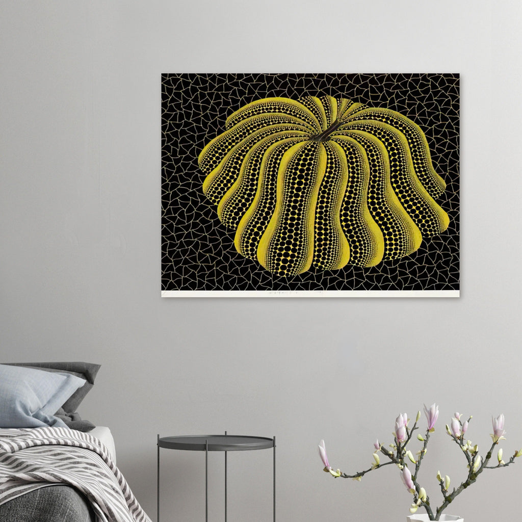 Yayoi Kusama poster — Napping Pumpkin gives the artist’s beloved gourd a gently humorous, almost human personality