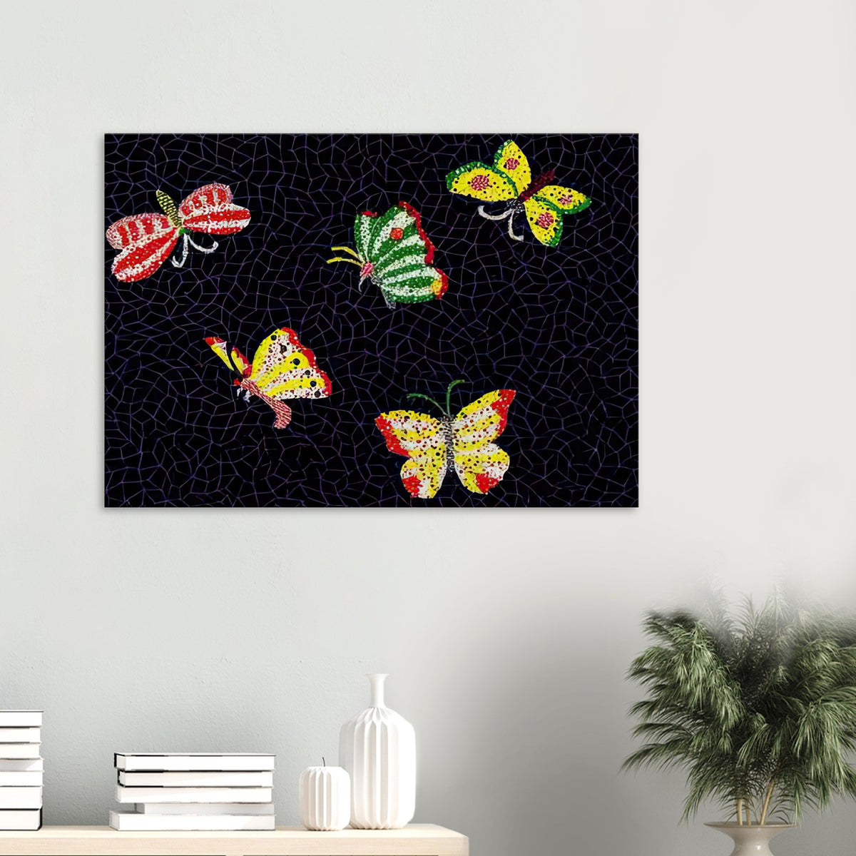 Yayoi Kusama canvas print — Butterfly [Kusama 82] by Yayoi Kusama takes the lightness of a butterfly and gives it graphic intensity through pattern