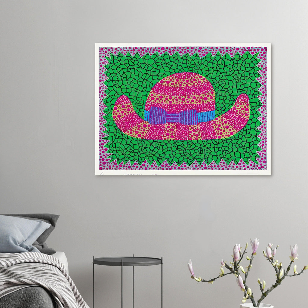 Yayoi Kusama poster — Hat II turns an everyday hat into a subject for playful observation