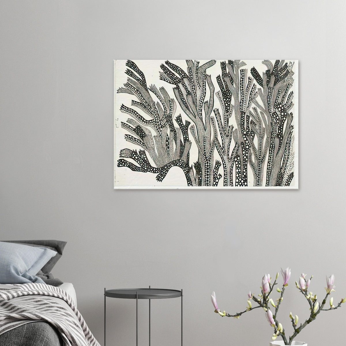 Yayoi Kusama canvas print — Spring suggests the renewal of the natural world through a seasonal title rather than a single isolated object