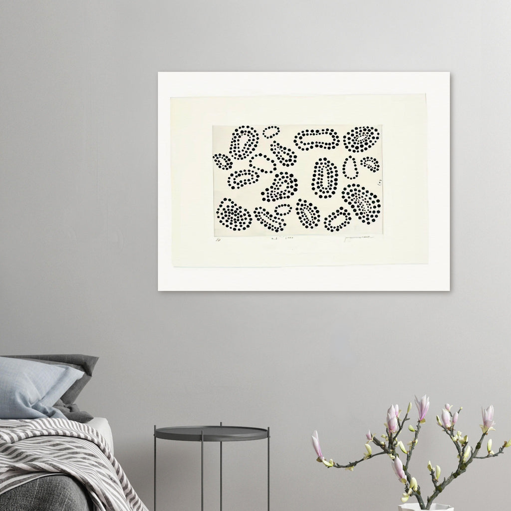Yayoi Kusama poster — Polka Dots concentrates attention on one of Kusama’s most recognizable artistic building blocks: the repeated circle