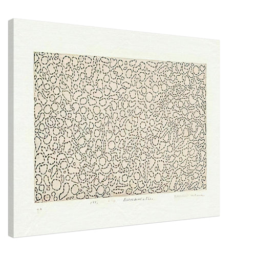 Yayoi Kusama canvas print — Accumulation evokes Kusama’s practice of allowing repeated forms to multiply until they overwhelm an ordinary surface, 60x80 cm / 24x32″