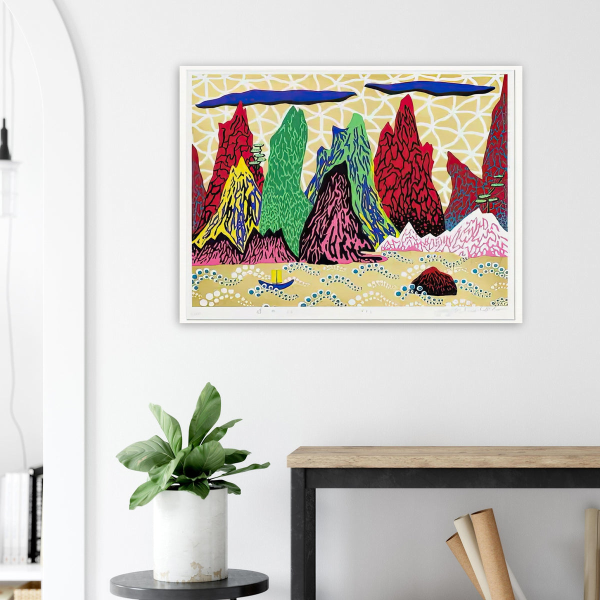 Yayoi Kusama poster — Yangtze River identifies one of Asia’s great waterways, bringing a geographical and atmospheric subject into Kusama’s oeuvre