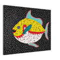 Yayoi Kusama canvas print — Fish gives the fish’s streamlined body and sense of underwater movement a graphic role, 45x60 cm / 18x24″