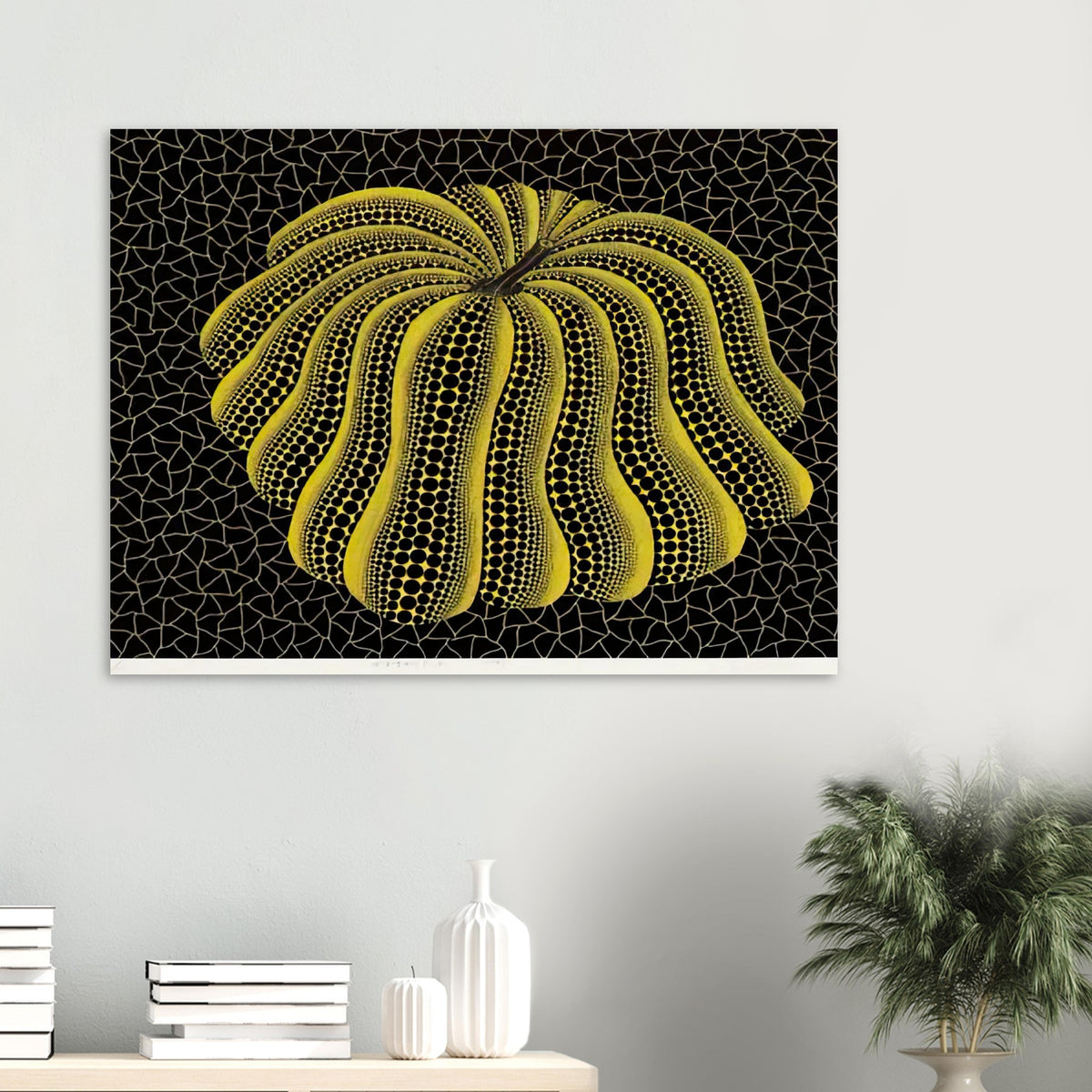 Yayoi Kusama poster — Napping Pumpkin gives the artist’s beloved gourd a gently humorous, almost human personality